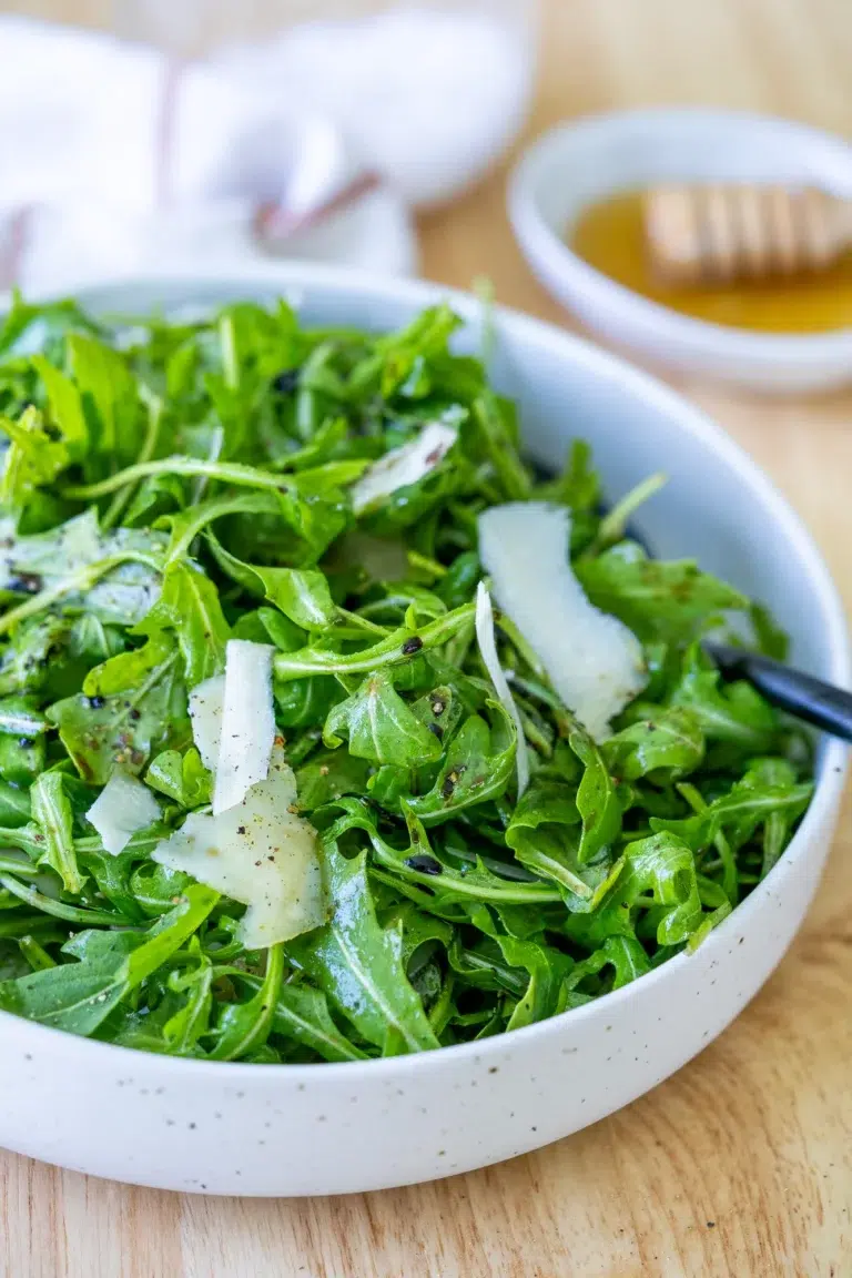 Easy Rocket Parmesan Salad Portion