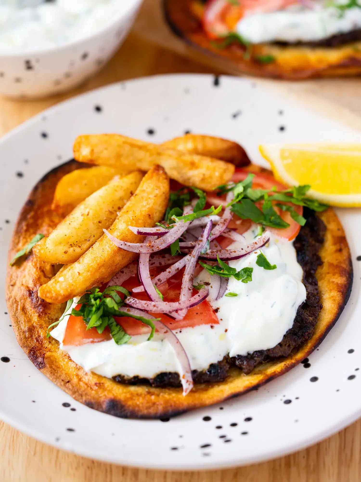 Gyros Smashed Tacos Recipe with Tzatziki